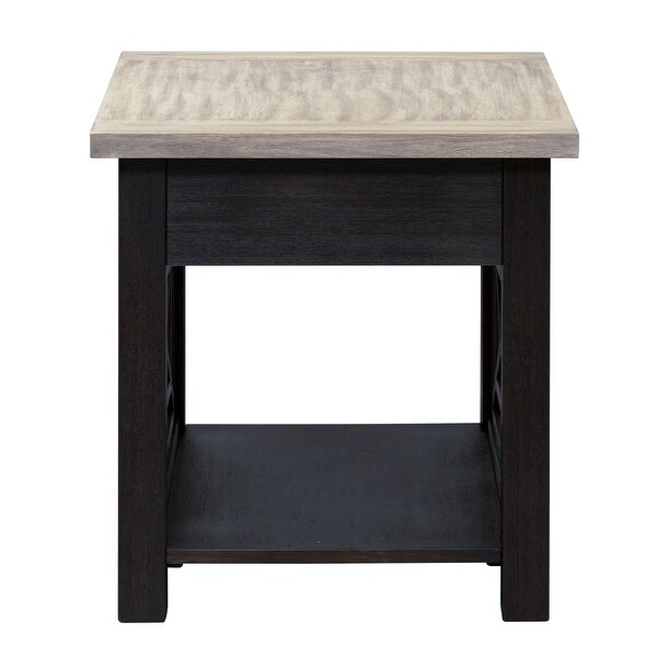 Heatherbrook Charcoal and Ash Opt 3 Piece Set (1-Cocktail 2-End Tables)