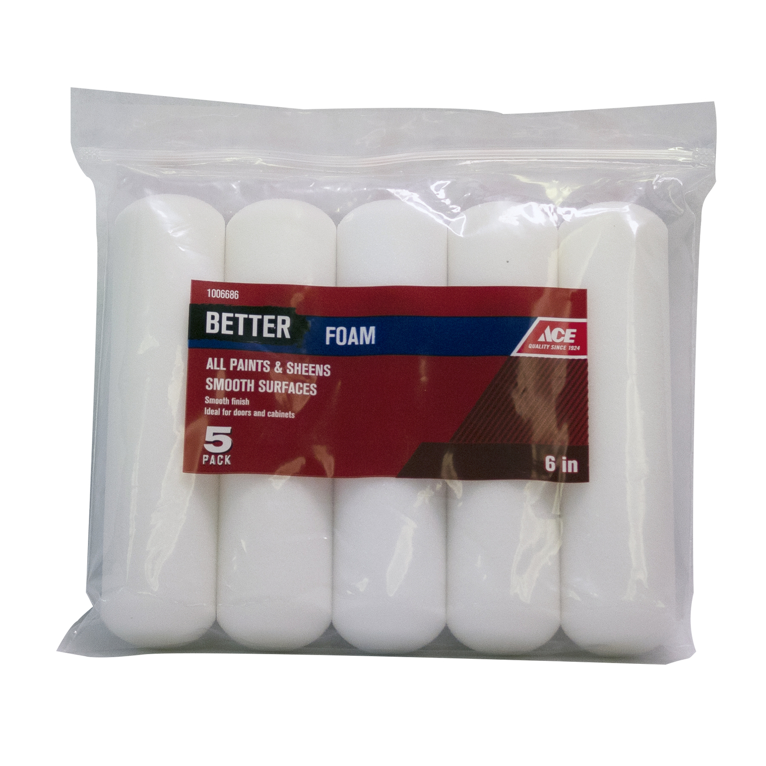 Ace Better Foam 6 in. W Mini Paint Roller Cover Refill 5 pk