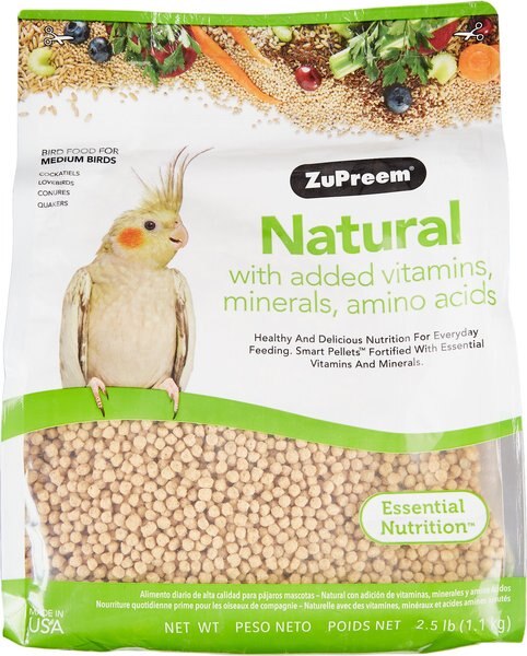 ZuPreem Natural Daily Medium Bird Food， 2.5-lb bag