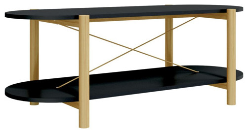 vidaXL Coffee Table Living Room End Table for Living Room Black Engineered Wood   Transitional   Coffee Tables   by vidaXL LLC  Houzz