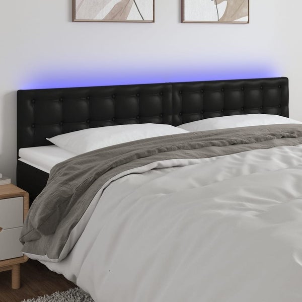 vidaXL LED Headboard Black 39.4