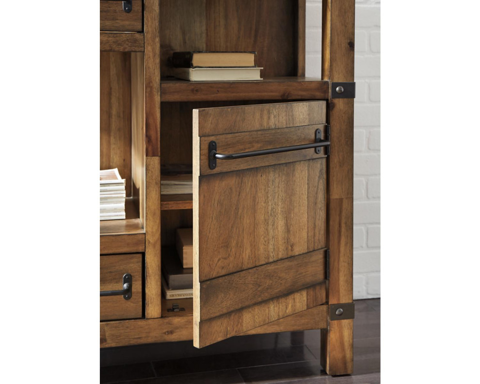 Roybeck Accent Cabinet Light Brown/Bronze   Farmhouse   Accent Chests And Cabinets   by Ashley Furniture Industries  Houzz