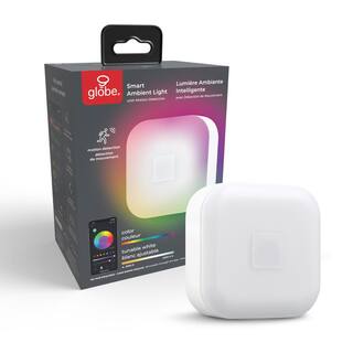 Globe Electric Wi-Fi Smart Ambient LED Night Light with Motion Detection Multi-Color Changing RGB Tunable White 50239