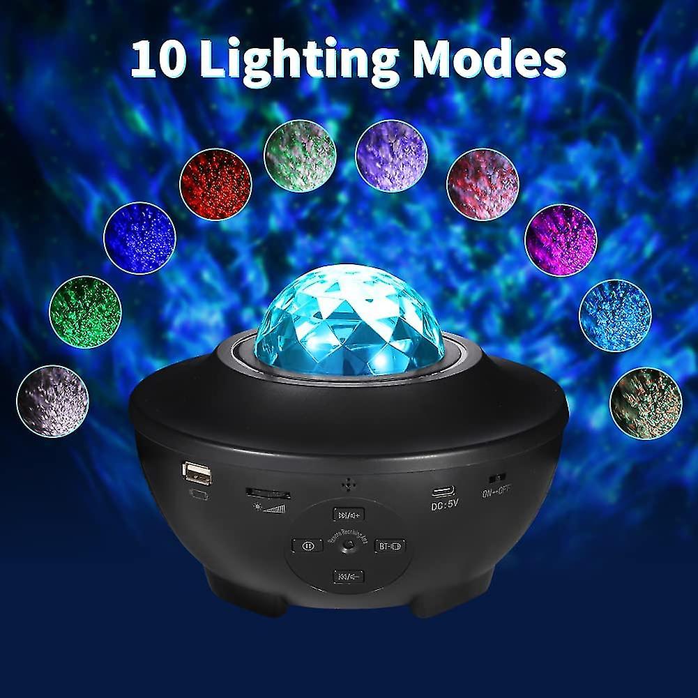 Led Projector Lights - Ocean Wave Sky Night With Music Speaker，acsergery Sound