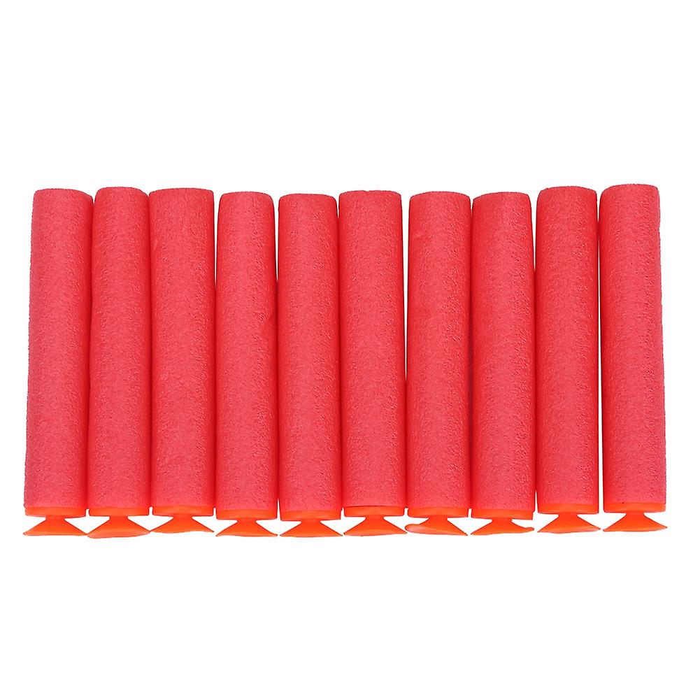 100pcs Toy Gun Soft Refill Bullets Darts Eva Foam Reusable Accessory (red)