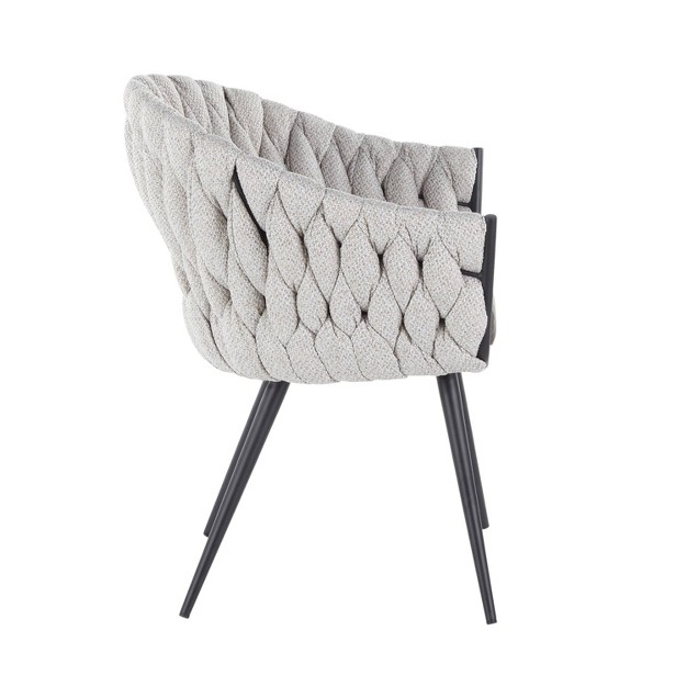 Braided Matisse Contemporary Armchair Black gray cream Lumisource