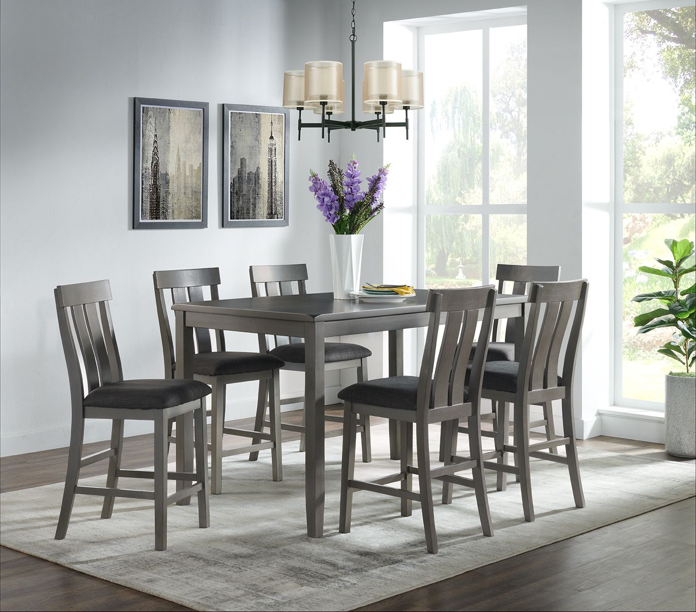 Glenoaks 7 Piece Pub Height Dining Set - VH686