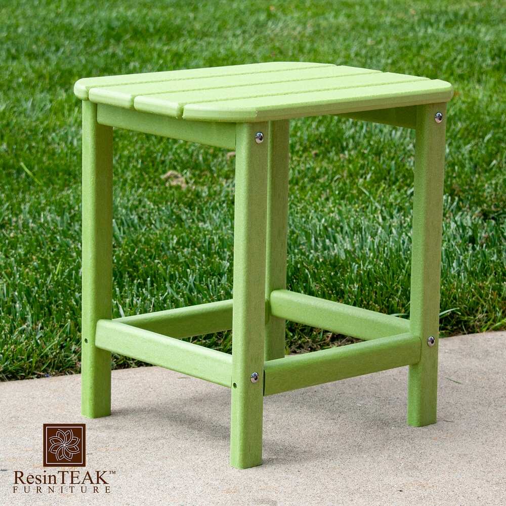 ResinTeak  Weather HDPE Recyclable Plastic Outdoor Side Table  Red