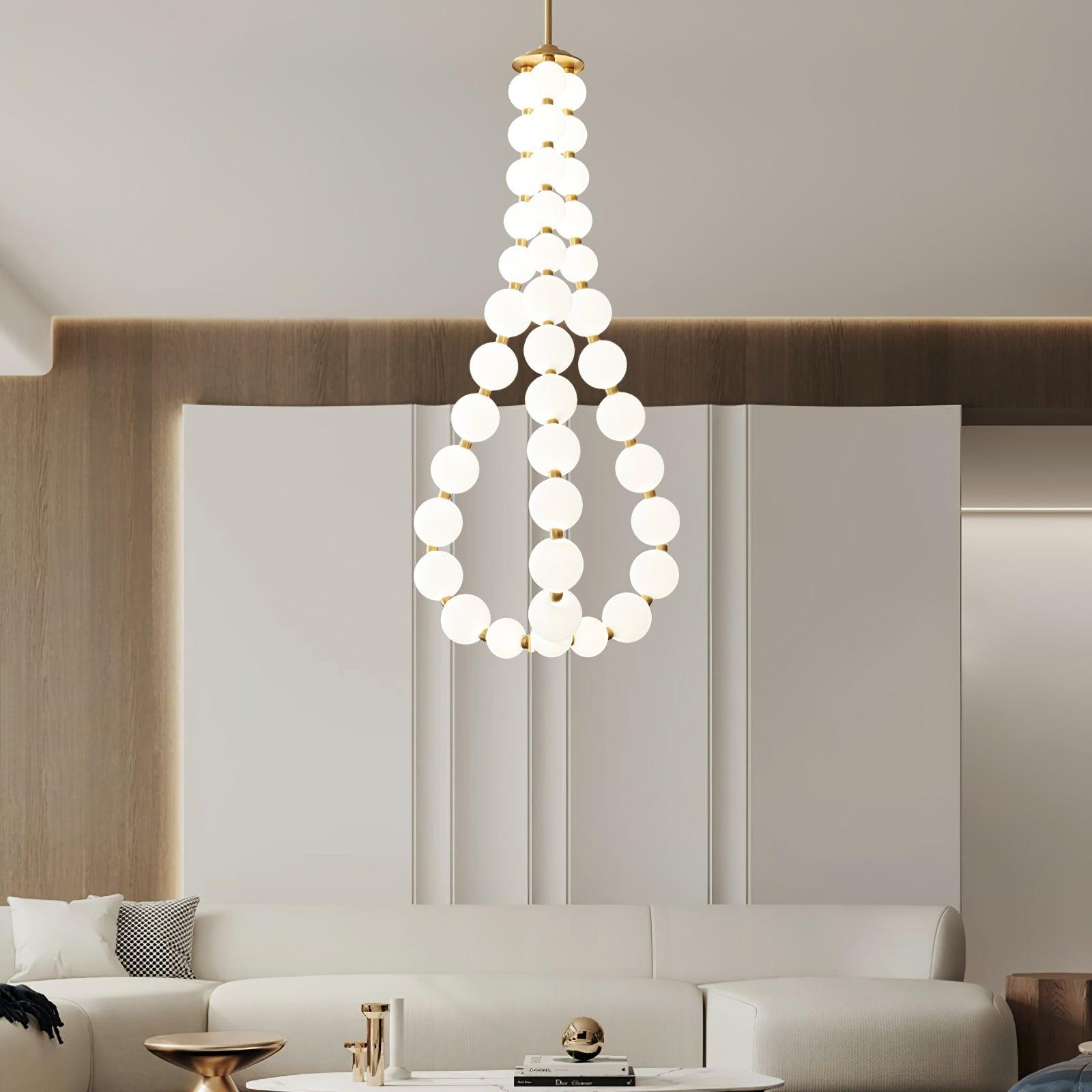 Acrylic Pearl Necklace Chandelier