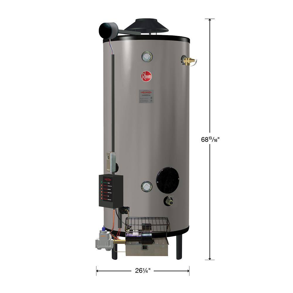 Rheem Universal Heavy Duty 82 gal. Commercial 156K BTU Low NOx (LN) Natural Gas Tank Water Heater GN82-156 LN