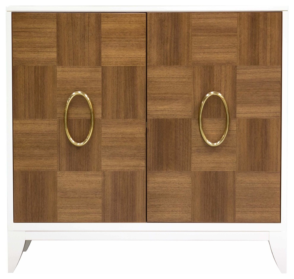 Facets Modern 36 quotTwo Door Cabinet  Quartered Walnut   Transitional   Accent Chests And Cabinets   by English Georgian America  Houzz