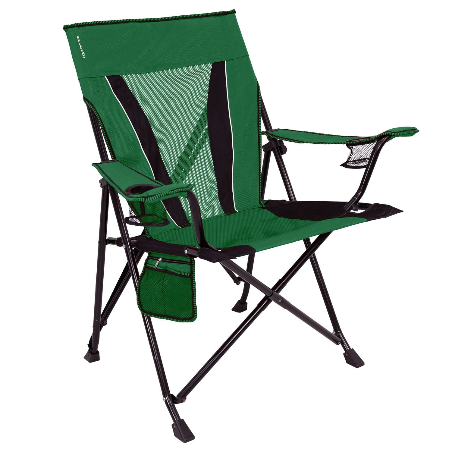 Kijaro Jasper Dual Lock XXL Portable Heavy Duty Adult Camping Chair, Green, Open size: 28.3 in. L x 39.5 in. W x 40 in” H