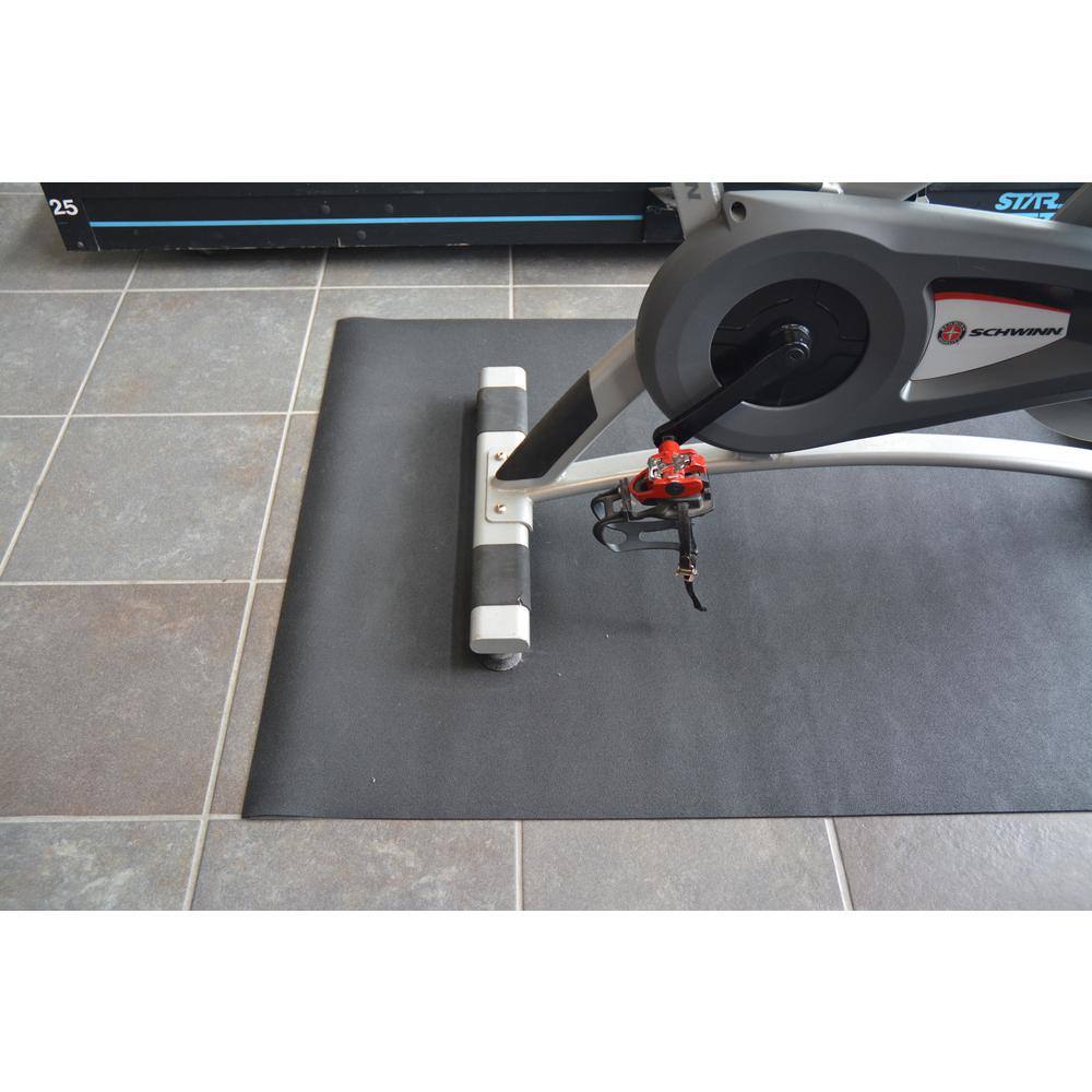 Technoflex TechnoFloor Black 48 in. x 72 in. Rubber All-Purpose Mat F3000-24HD