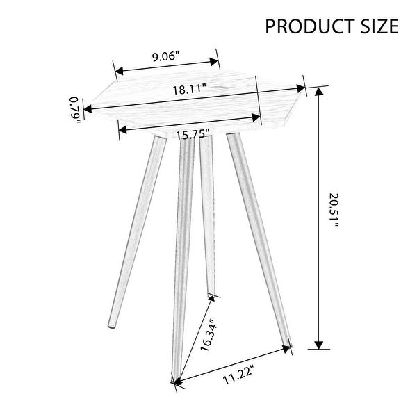 Modern Accent Coffee Table with Metal Legs