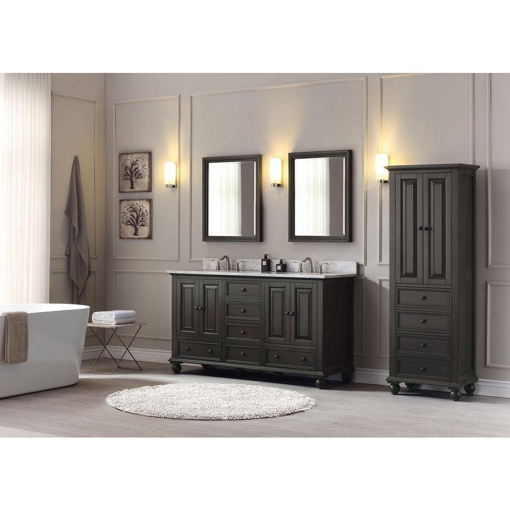 Avanity Thompson 60 in. W x 21 in. D x 34 in. H Vanity Cabinet in Charcoal Glaze THOMPSON-V60-CL