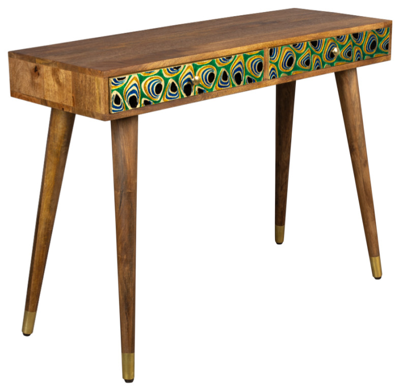 Mango Wood Console Table  Dutchbone Meena   Midcentury   Console Tables   by Oroa   Distinctive Furniture  Houzz