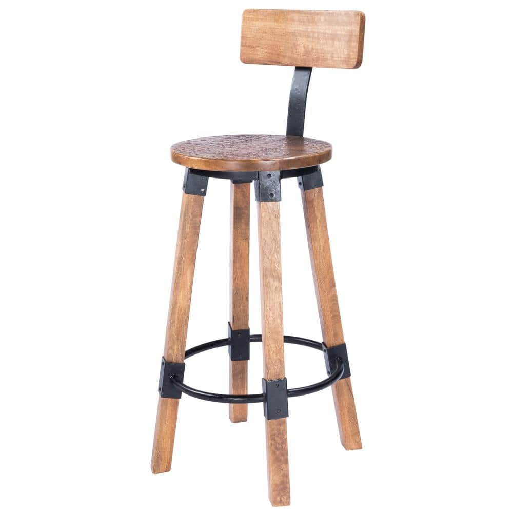 Butler Specialty Company Mountain Lodge Wood and Metal Bar Stool 42.0 in. H x 15.0 in. W x 15.0 in. D 5480330