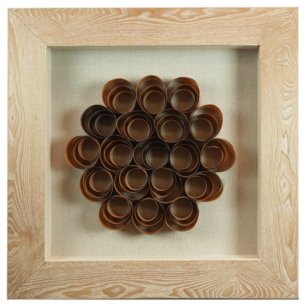 HUJI Wood Shaving Rolls Shadow Box Wall Décor