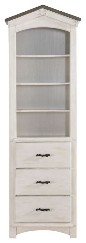 Acme Tree House Bookcase Weathered White and Washed Gray   Transitional   Bookcases   by Kolibri Decor  Houzz