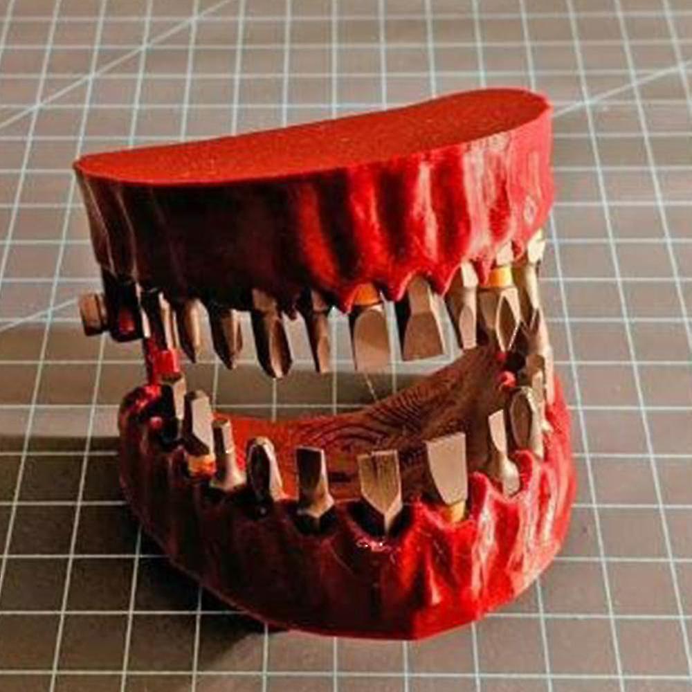 Denture Drill Bit Holder Resin Teeth Model Ornament