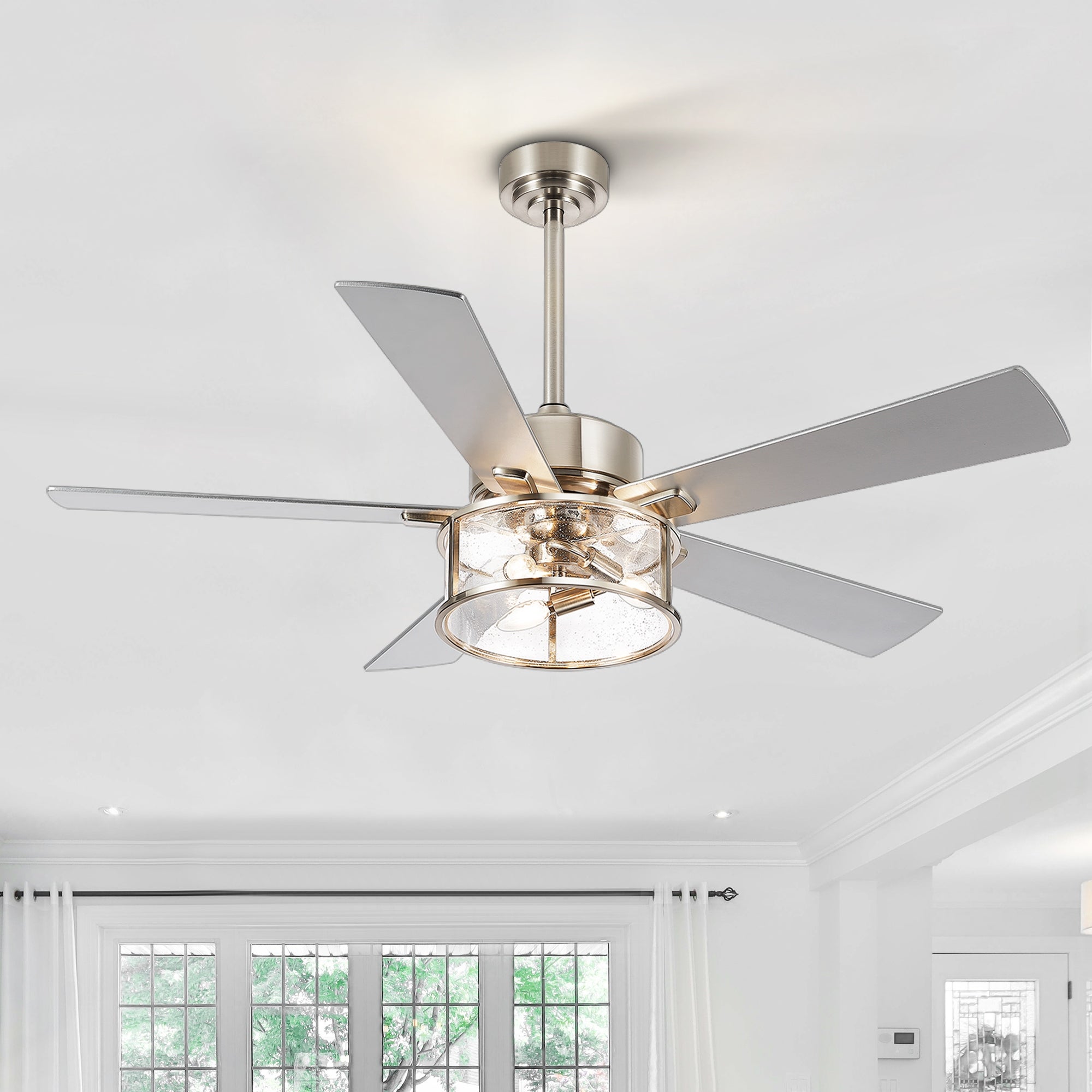 52 Inch 5-Blade Ceiling Fan with Light and Remote Shopping - The Best Deals on Ceiling Fans | 40369824