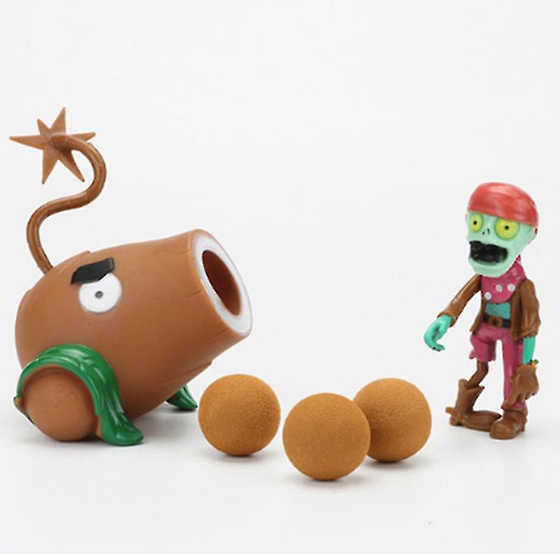 1 Set Plants Vs Zombies Peashooter Pvc Action Anime Toy Toys