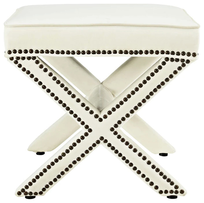 Tillie Ivory Bench/ Ottoman   Transitional   Footstools And Ottomans   by Peachtree Fine Furniture  Houzz