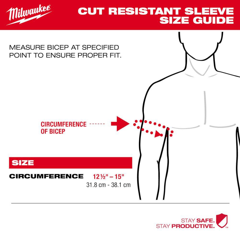 Milwaukee Cut Level 5 Protective Sleeves 16