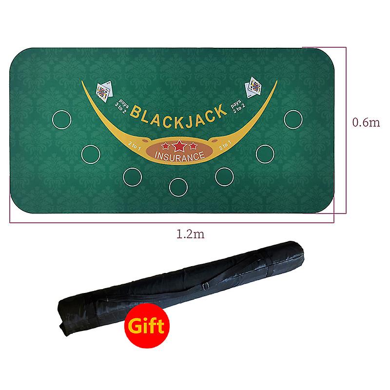 1.2*0.6m Hold'em Texas Poker Mat Blackjack Baccarat Dice Roulette  Durable Rubber Home Gaming Desk Pad Casino Chips Tablecloth