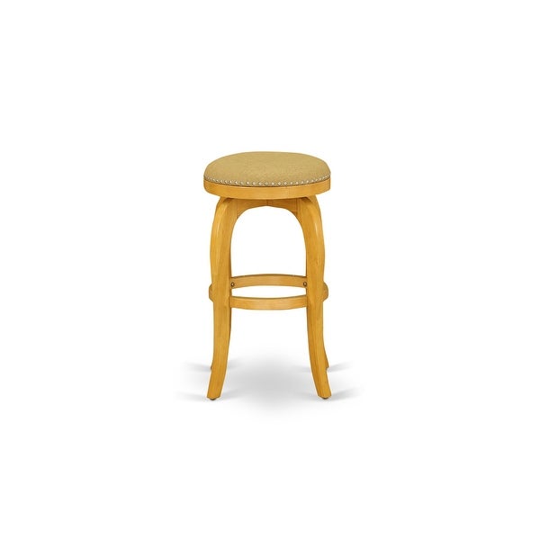 Bedford Swivel Backless Barstool 30'' Seat Height With Leg And Pu Leather Roast (Color Options Available)