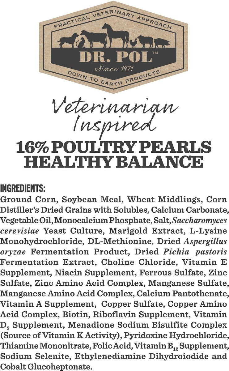 Dr. Pol Healthy Balance 16% Poultry Pearls Layer Complete Chicken Feed