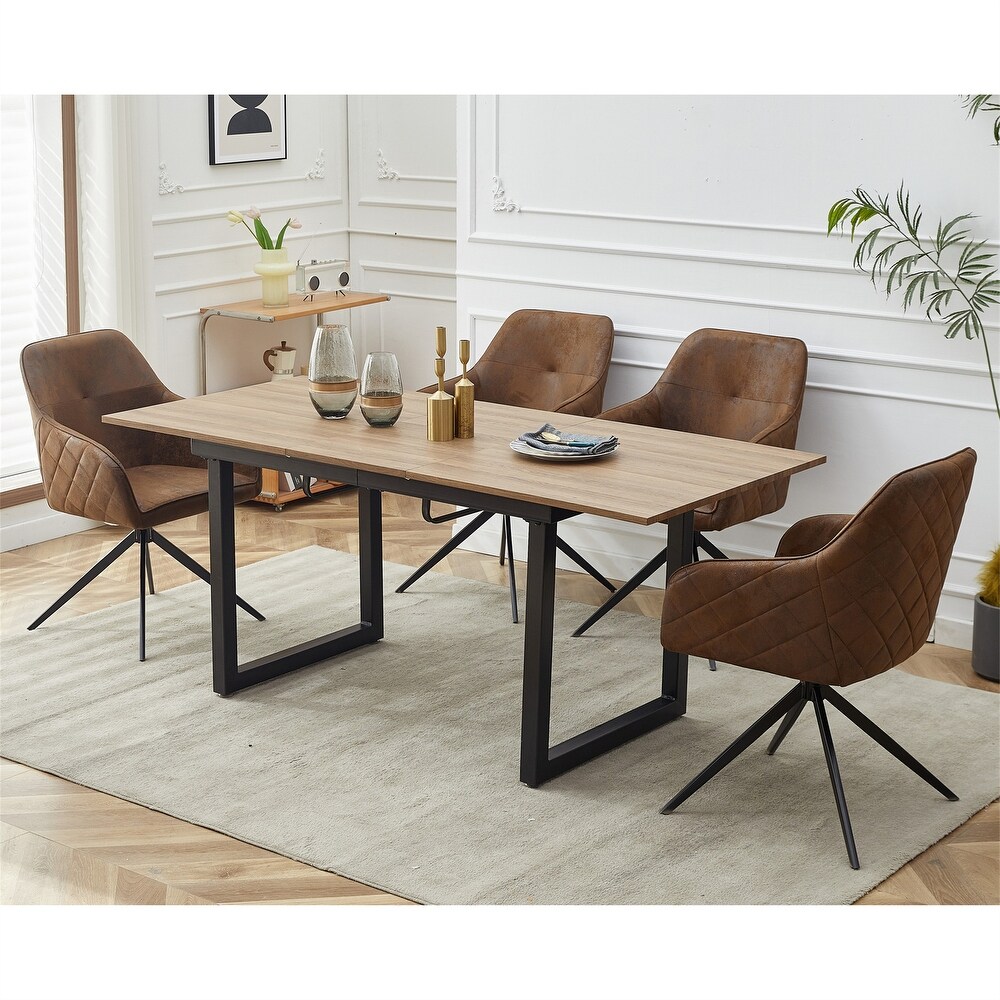 5 pieces Extensible Table Set With Mdf Table Top