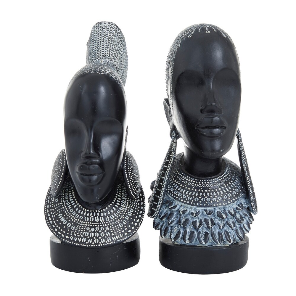 Polystone Eclectic Sculptures (Set of 2)   5 x 6 x 11