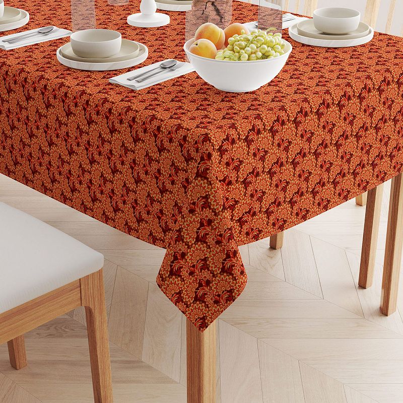 Square Tablecloth， 100% Cotton， 52x52， Floral 170