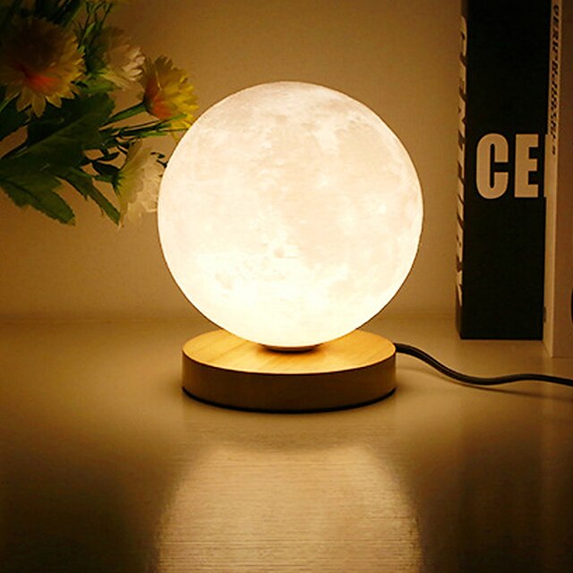 Moon Table Lamp / Desk Lamp / Bedside Lamps Eye Protection / LED / Ambient Lamps Artistic / Novelty For Bedroom / Kids Room Plastic Wood G9 LED Bulb 85-265V