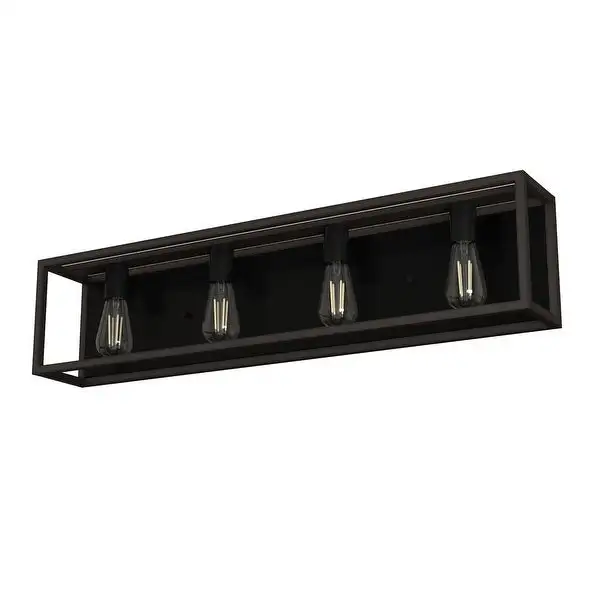 Hunter Squire Manor 4-Light Vanity Wall Light Damp Rated, Modern Farmhouse