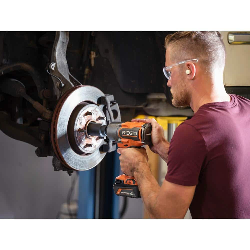 RIDGID 18V Brushless Cordless 4-Mode 1/2 in. High-Torque Impact Wrench Kit with 4.0 Ah Battery and Charger R86212KN