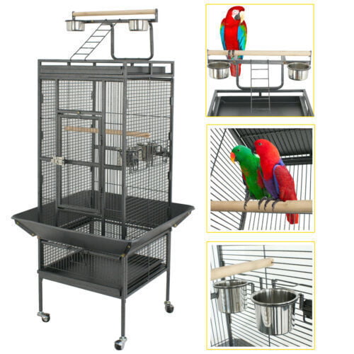 Large Bird Cage Large Play Top Parrot Finch Cage Cockatiel Cockatoo