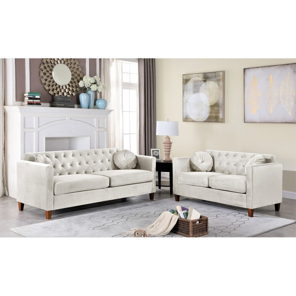 Lory velvet Kitts Classic Chesterfield Living room seat Loveseat and Sofa