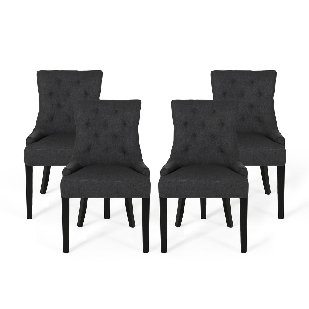 Hayden Modern Tufted Fabric Dining Chairs (Set of 4) by Christopher Knight Home