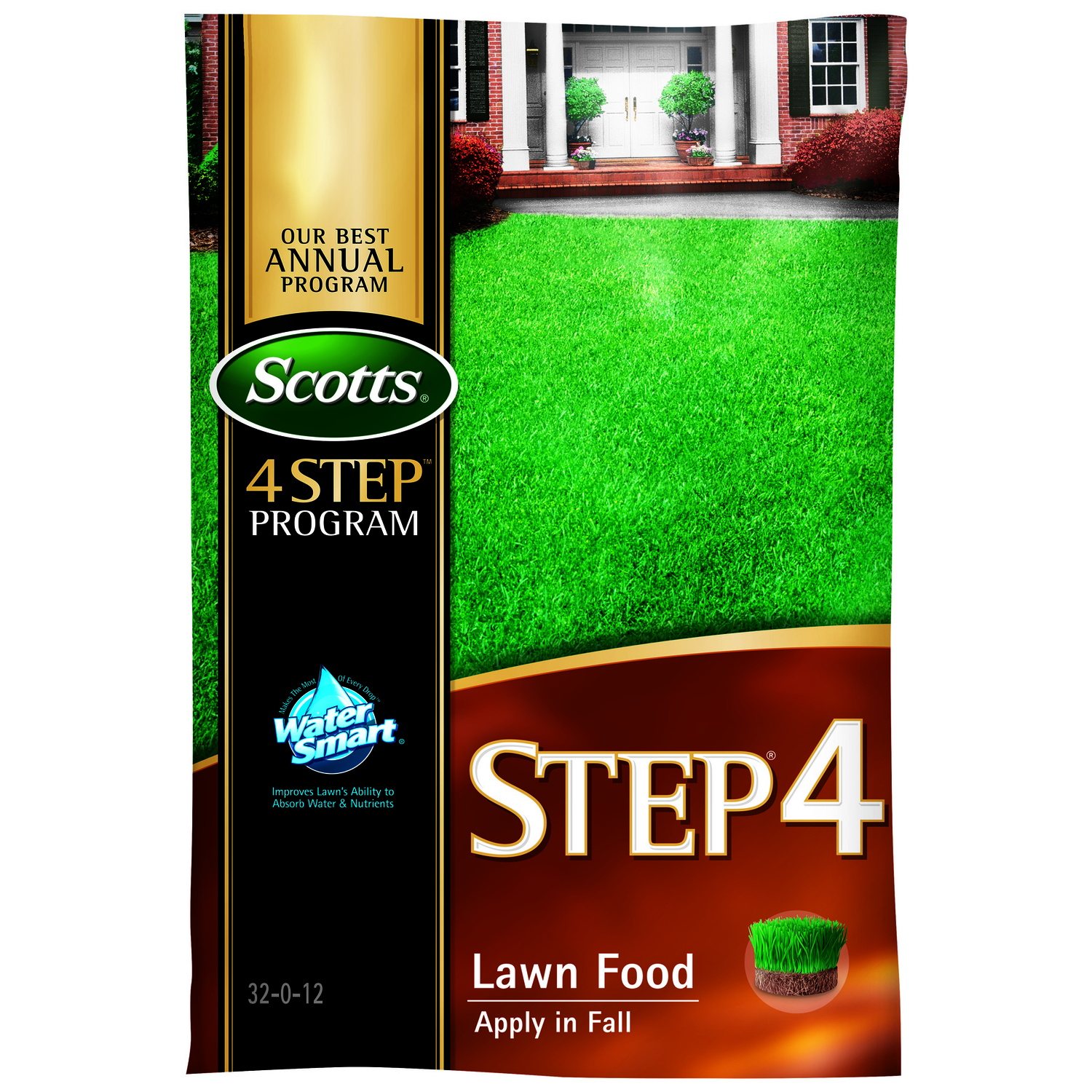 Scotts Step 4 Weed and Feed Lawn Fertilizer For All Grasses 15000 sq ft