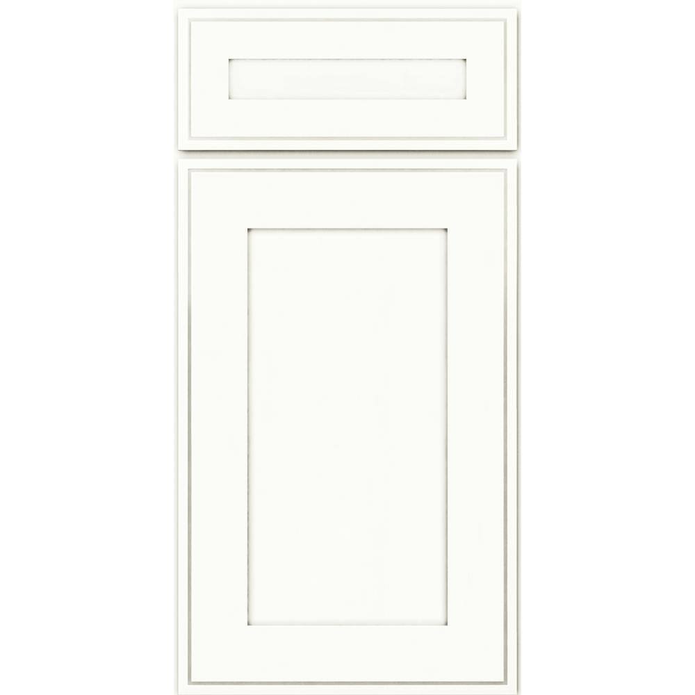 KraftMaid Shaker 15 x 15 in. Cabinet Door Sample in Dove White RDCDS.HDAH8M4DWM