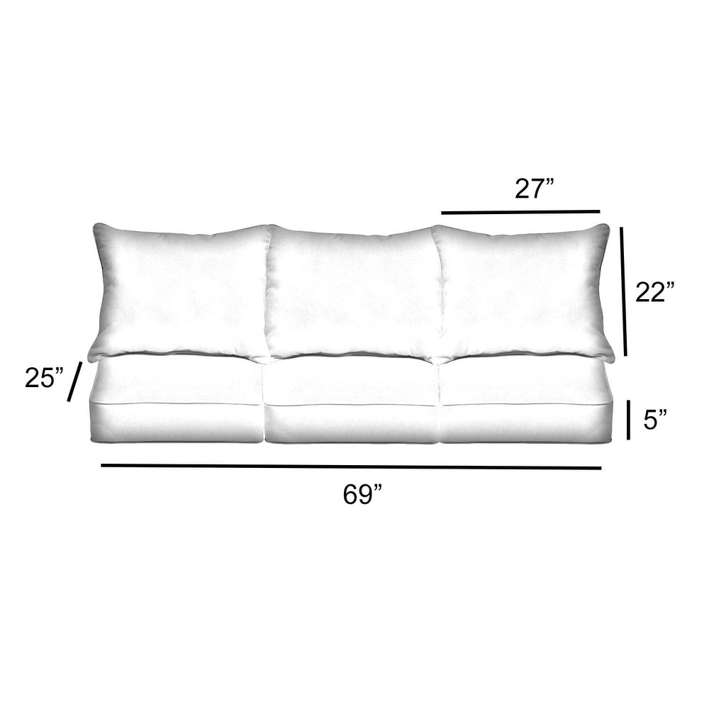 Humble + Haute Pensacola Multi Outdoor/Indoor Deep Seating Pillow and Cushion Set 22.5in x 22.5in x 5in