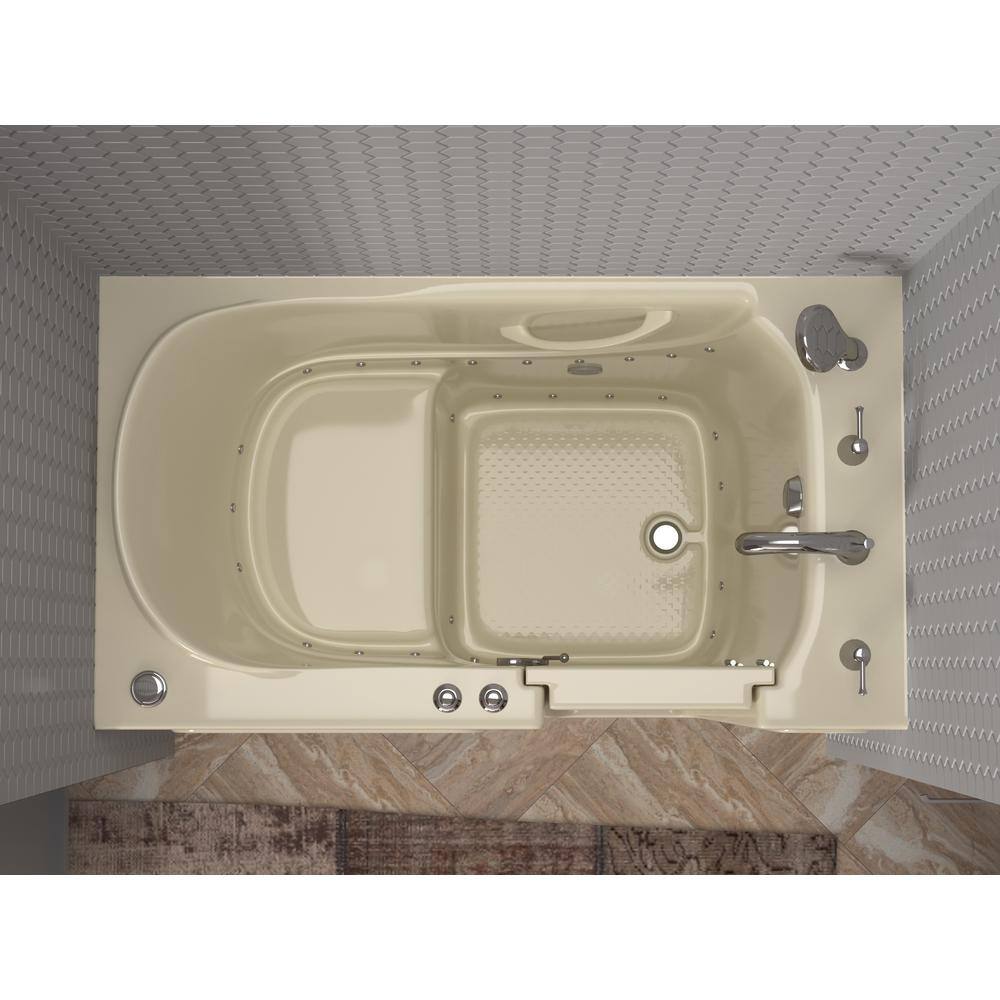 Universal Tubs HD Series 30 in. x 53 in. Right Drain Quick Fill Walk-In Air Tub in Biscuit HD3053RBA