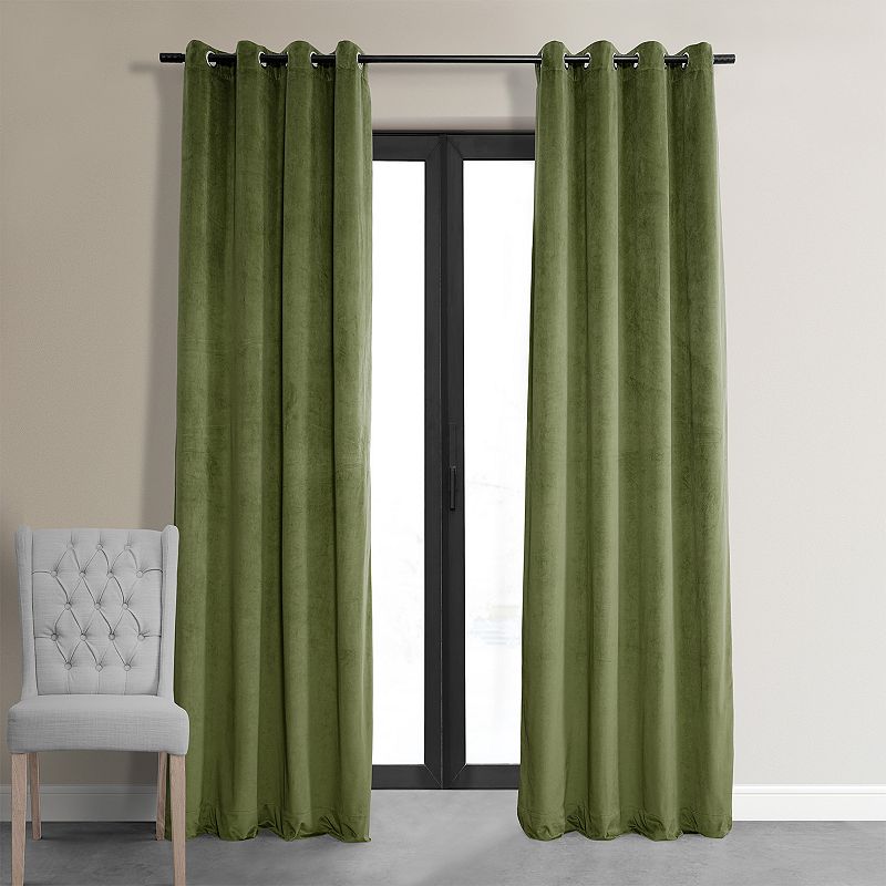 EFF Blackout 1-Panel Signature Velvet Window Curtain