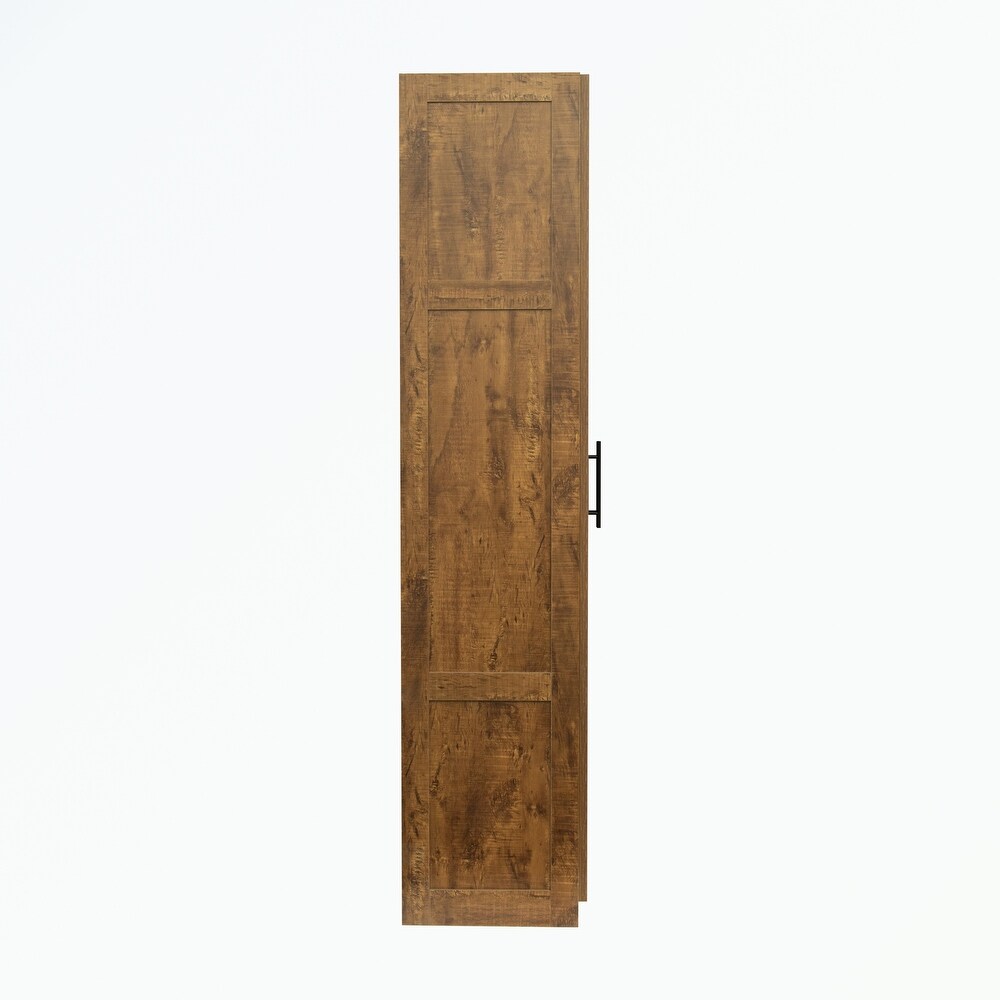 High wardrobe with 2 doors and 3 partitions