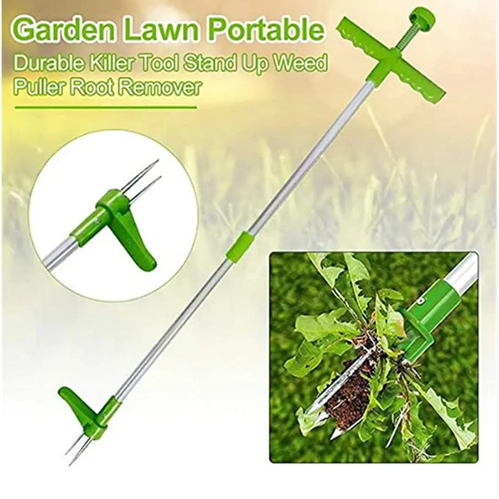 Telescopic garden cultivator rake scratch hand tools grass remover garden weeder