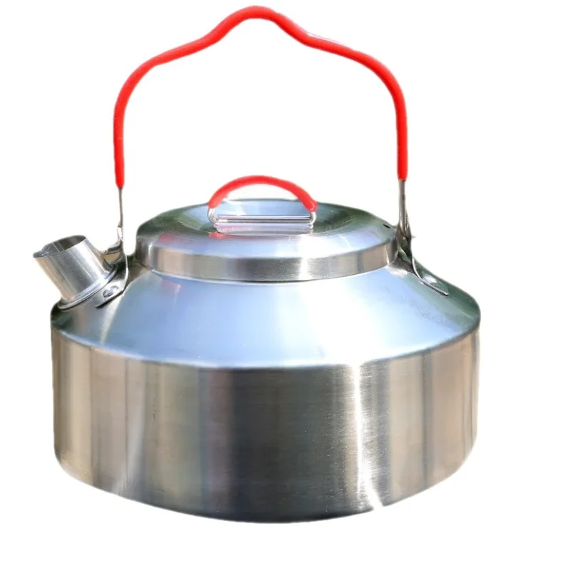 New  0.9L Stainless Steel Heatproof Single Handle Survival Camping Cooking Outdoor Kettle