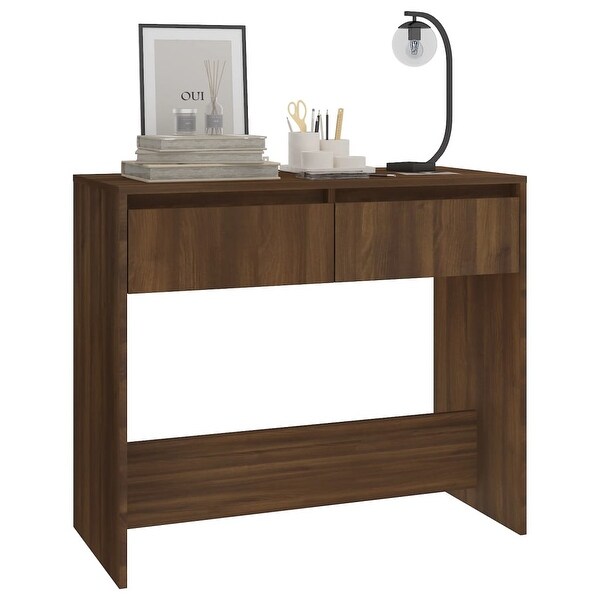 Console Table Brown Oak 35