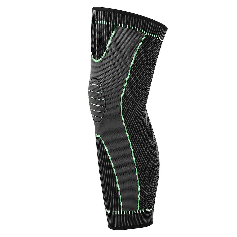 1pcs Black Green Knitting Warm Lengthen Elastic Sports Knee Pad Guard Leg Sleeve Kneepadl